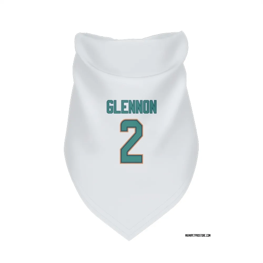 Miami Dolphins Mike Glennon White Pet Bandana for Dog & Cat