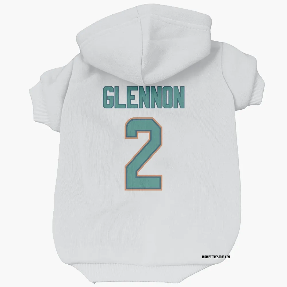 Miami Dolphins Mike Glennon White Pet Hoodie for Dog & Cat