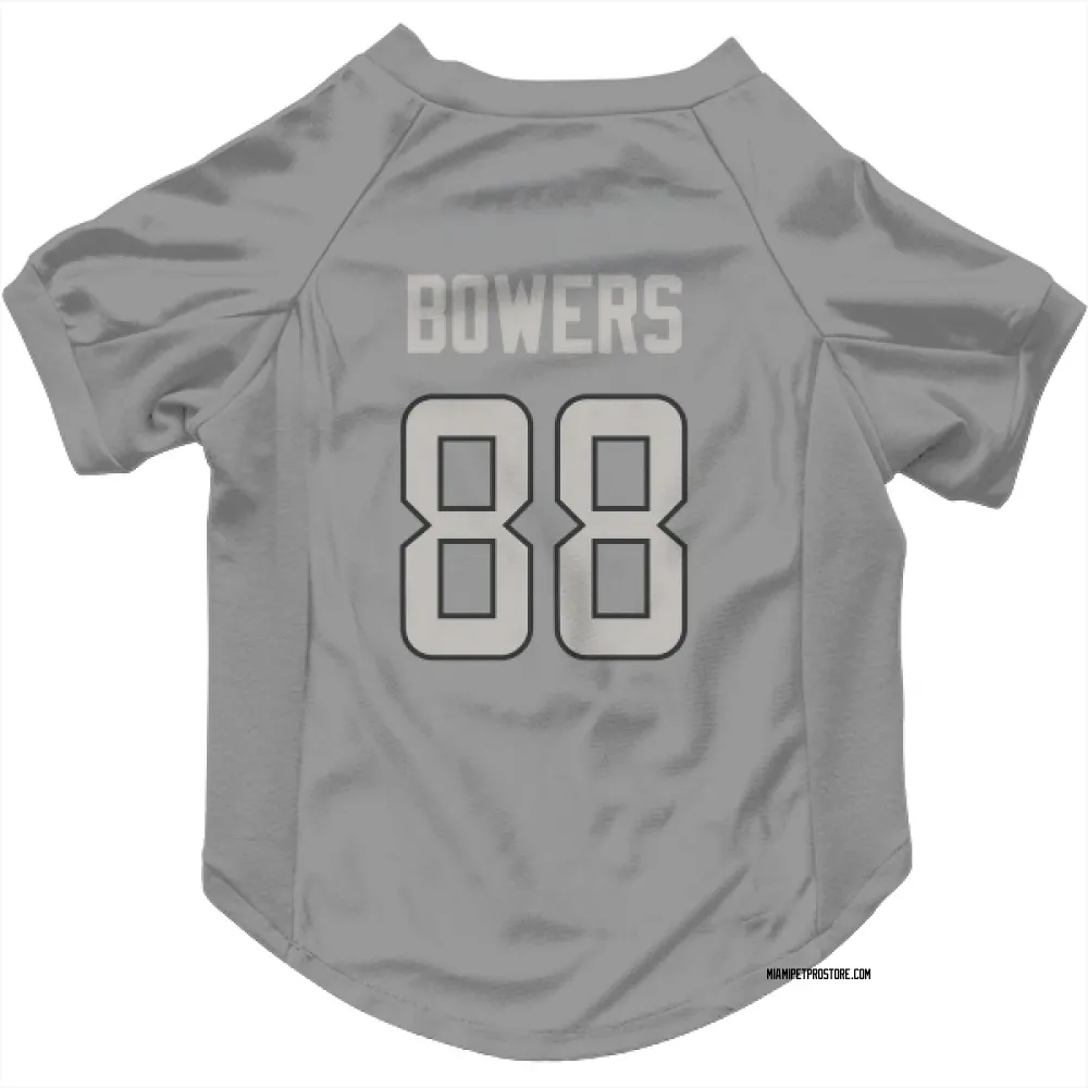 Miami Dolphins Nick Bowers Charcoal Pet Jersey for Dog & Cat