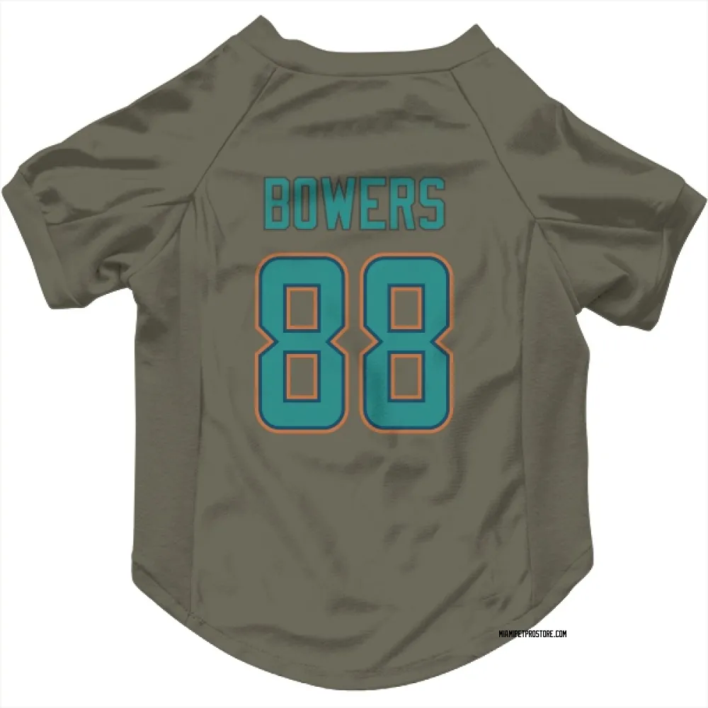 Miami Dolphins Nick Bowers Olive Pet Jersey for Dog & Cat