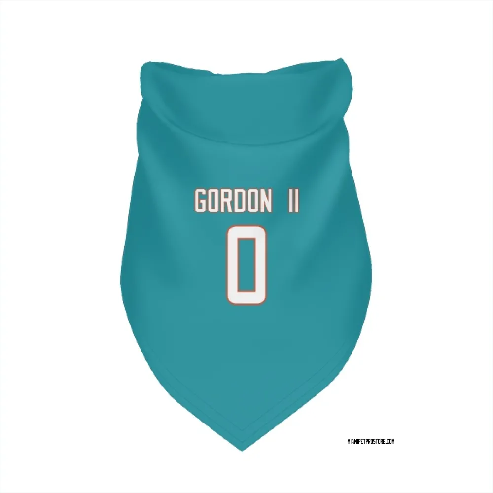 Miami Dolphins Ollie Gordon II Aqua Pet Bandana for Dog & Cat