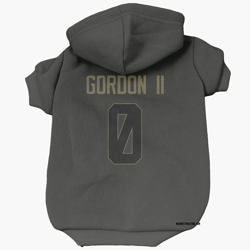 Miami Dolphins Ollie Gordon II Black Service Pet Hoodie for Dog & Cat