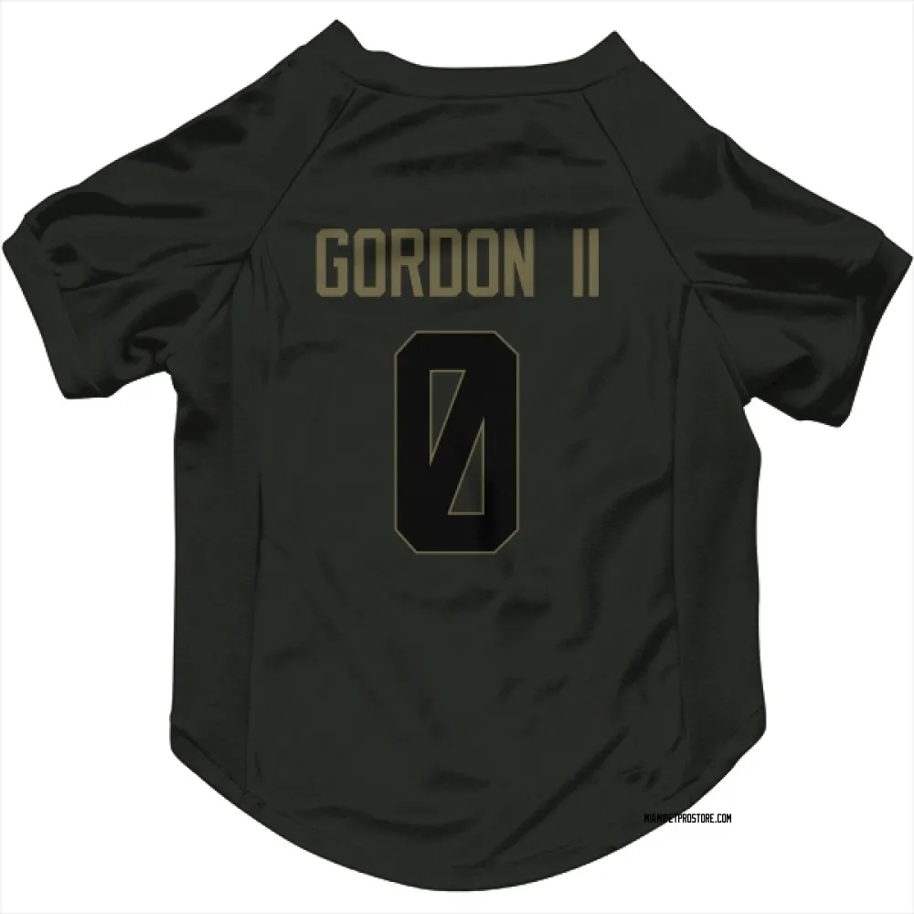 Miami Dolphins Ollie Gordon II Black Service Pet Jersey for Dog & Cat
