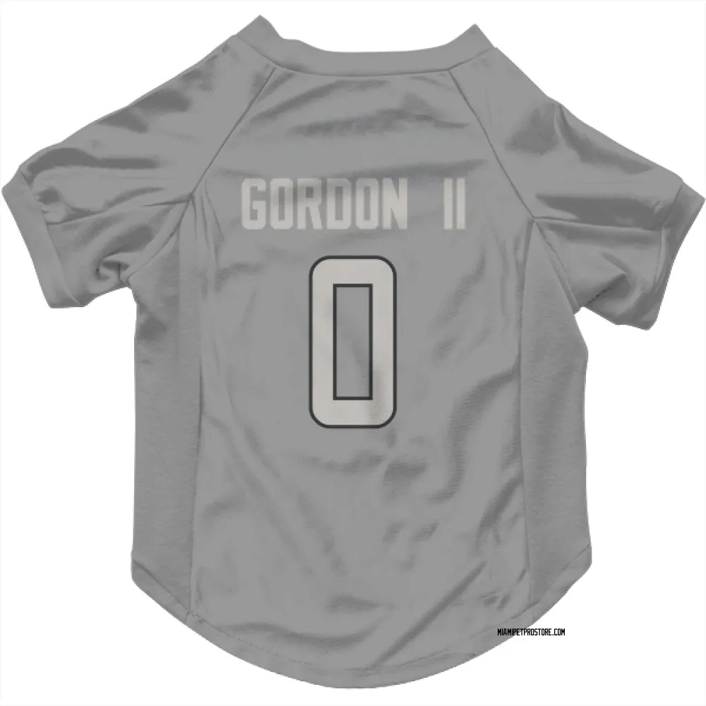 Miami Dolphins Ollie Gordon II Charcoal Pet Jersey for Dog & Cat