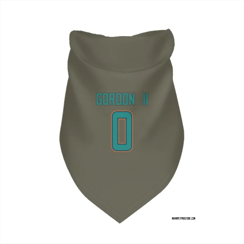 Miami Dolphins Ollie Gordon II Olive Pet Bandana for Dog & Cat