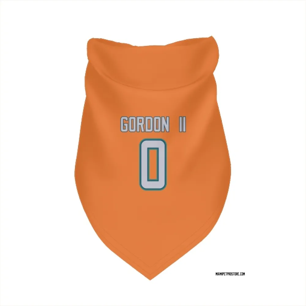 Miami Dolphins Ollie Gordon II Orange Pet Bandana for Dog & Cat
