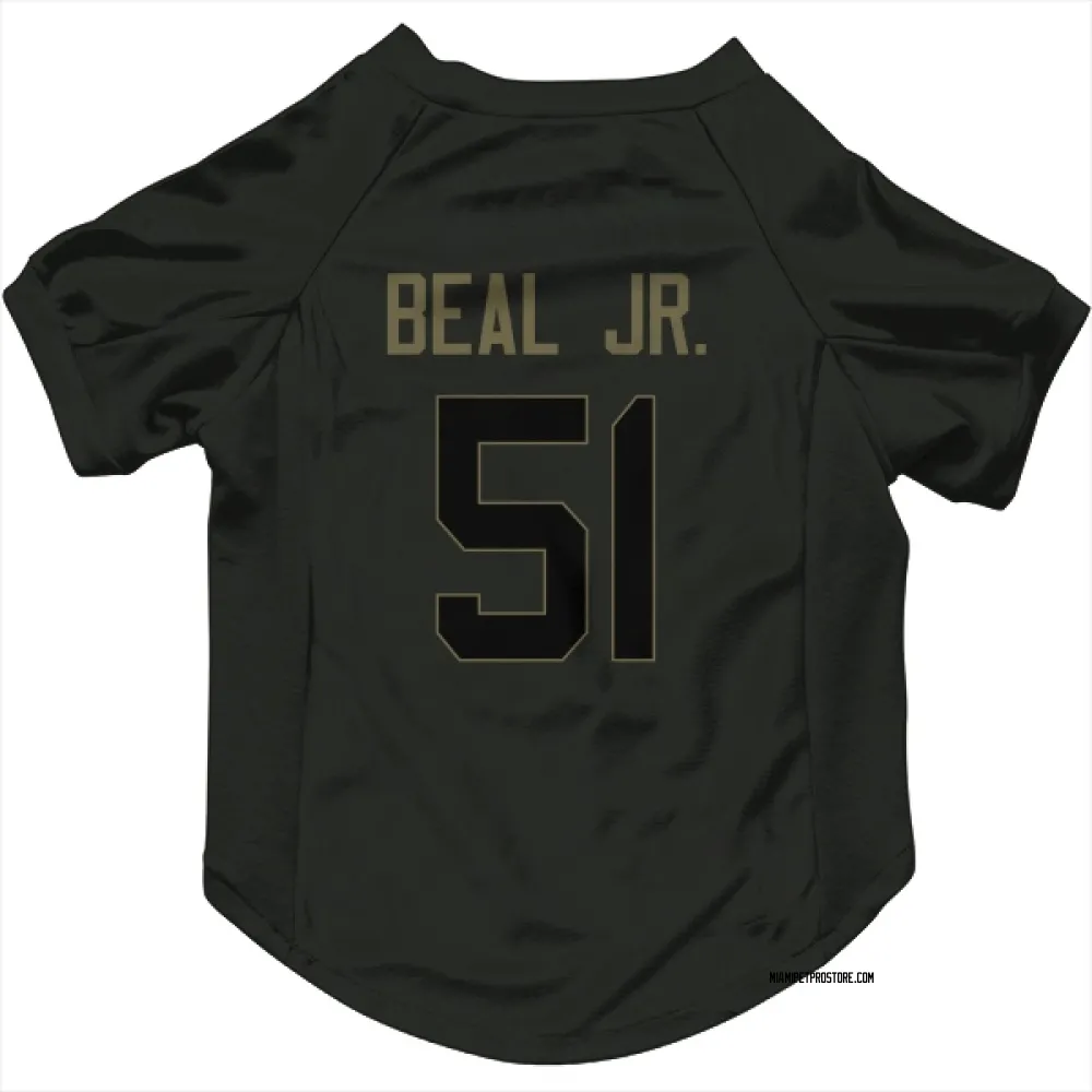 Miami Dolphins Robert Beal Jr. Black Service Pet Jersey for Dog & Cat
