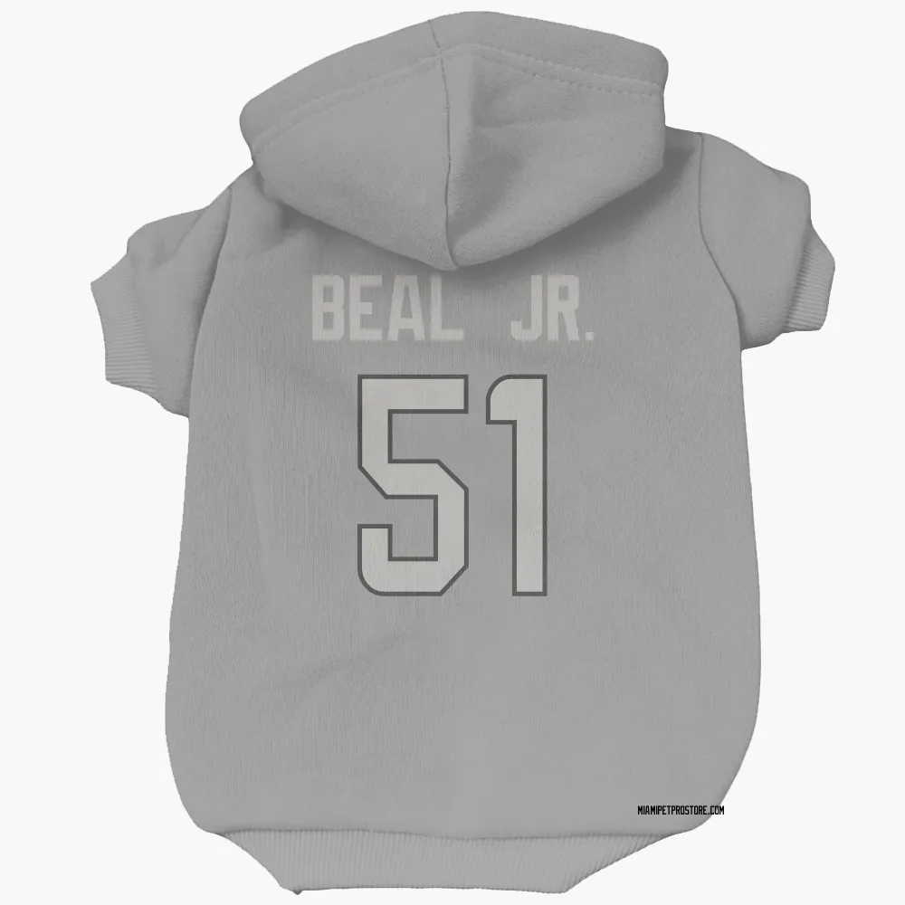 Miami Dolphins Robert Beal Jr. Charcoal Pet Hoodie for Dog & Cat