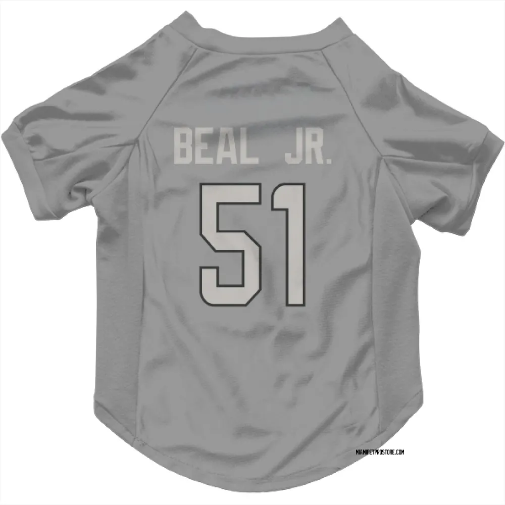 Miami Dolphins Robert Beal Jr. Charcoal Pet Jersey for Dog & Cat