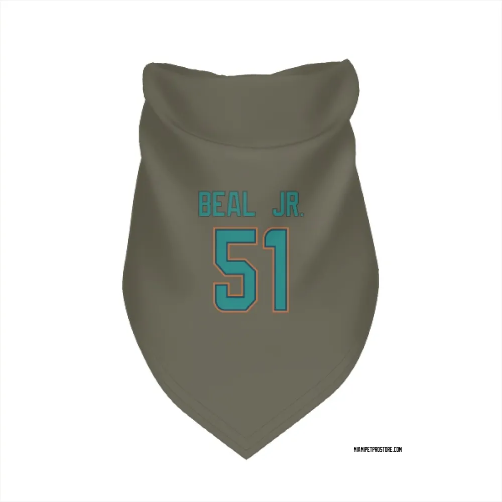 Miami Dolphins Robert Beal Jr. Olive Pet Bandana for Dog & Cat