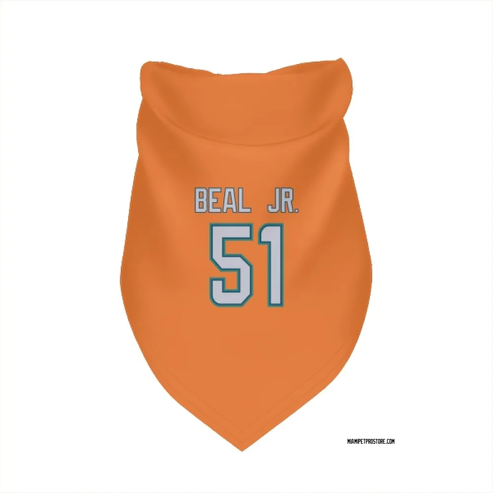 Miami Dolphins Robert Beal Jr. Orange Pet Bandana for Dog & Cat