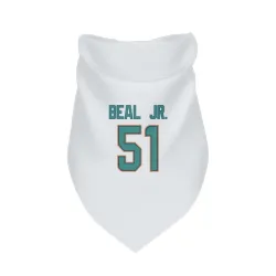 Miami Dolphins Robert Beal Jr. White Pet Bandana for Dog & Cat