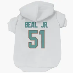 Miami Dolphins Robert Beal Jr. White Pet Hoodie for Dog & Cat