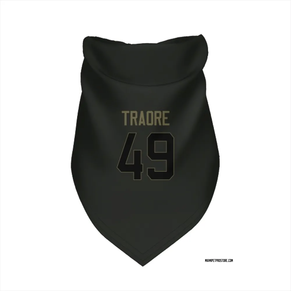 Miami Dolphins Seydou Traore Black Service Pet Bandana for Dog & Cat
