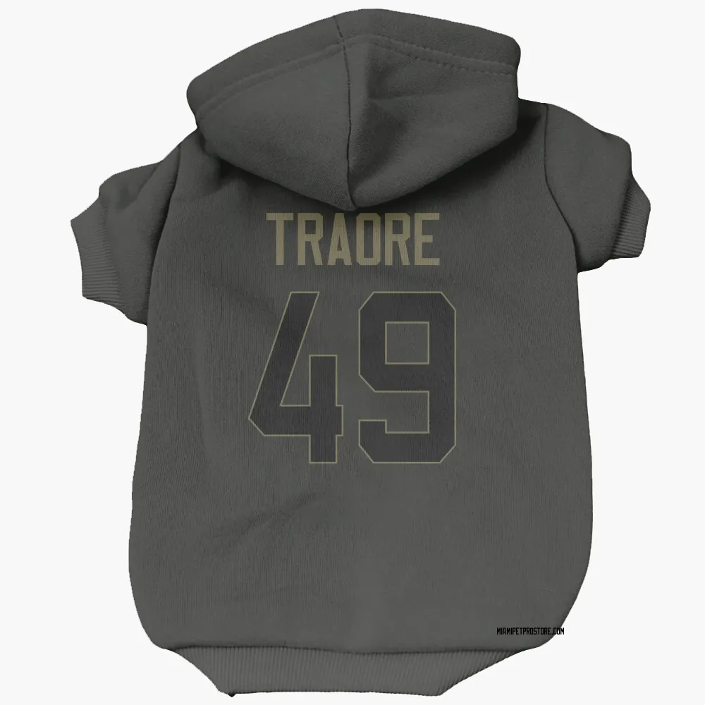 Miami Dolphins Seydou Traore Black Service Pet Hoodie for Dog & Cat