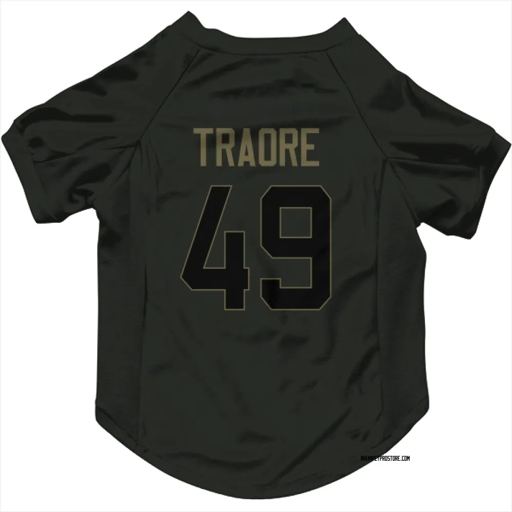 Miami Dolphins Seydou Traore Black Service Pet Jersey for Dog & Cat