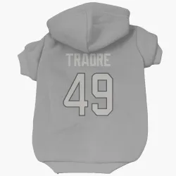 Miami Dolphins Seydou Traore Charcoal Pet Hoodie for Dog & Cat