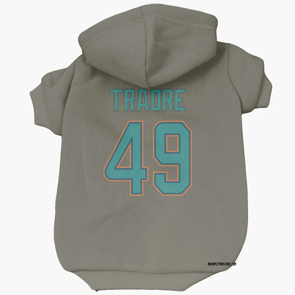 Miami Dolphins Seydou Traore Olive Pet Hoodie for Dog & Cat
