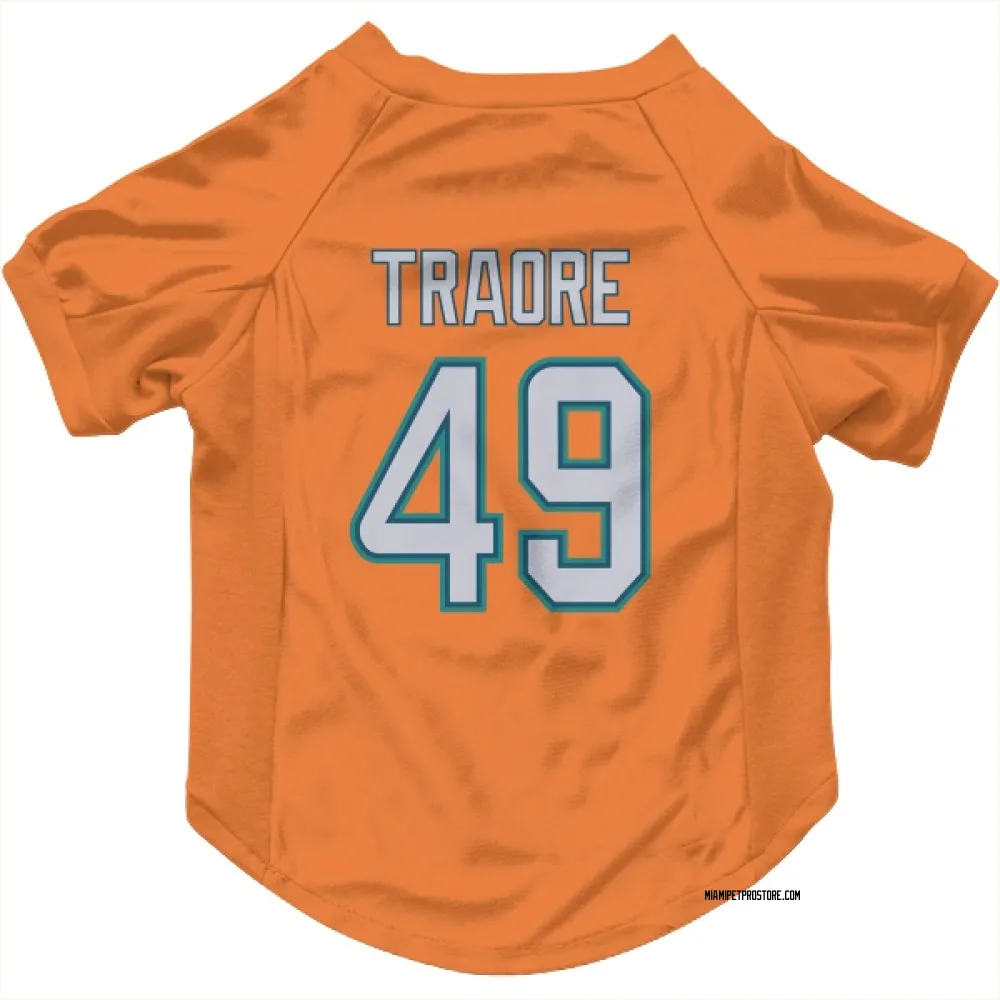 Miami Dolphins Seydou Traore Orange Pet Jersey for Dog & Cat