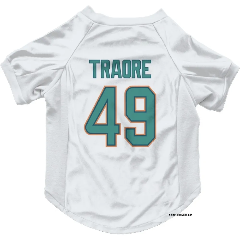 Miami Dolphins Seydou Traore White Pet Jersey for Dog & Cat