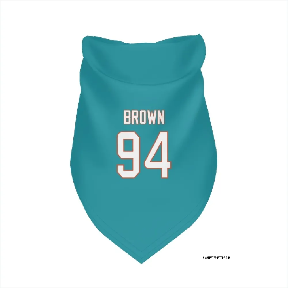 Miami Dolphins Shakel Brown Aqua Pet Bandana for Dog & Cat
