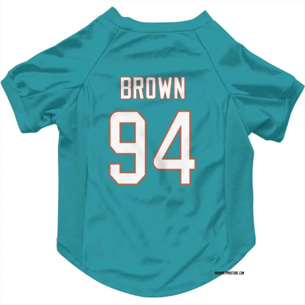 Miami Dolphins Shakel Brown Aqua Pet Jersey for Dog & Cat