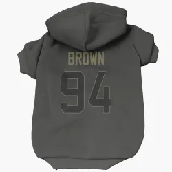 Miami Dolphins Shakel Brown Black Service Pet Hoodie for Dog & Cat