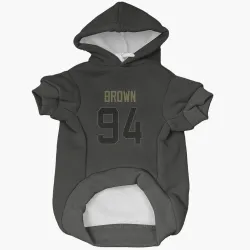 Miami Dolphins Shakel Brown Black Service Pet Hoodie for Dog & Cat