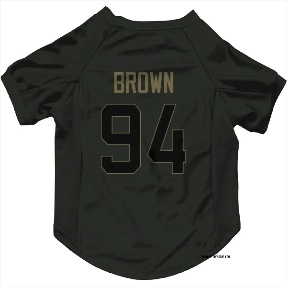 Miami Dolphins Shakel Brown Black Service Pet Jersey for Dog & Cat