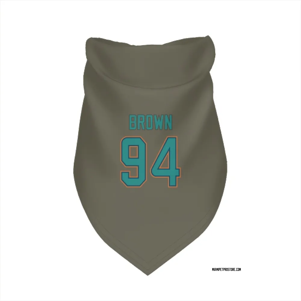 Miami Dolphins Shakel Brown Olive Pet Bandana for Dog & Cat