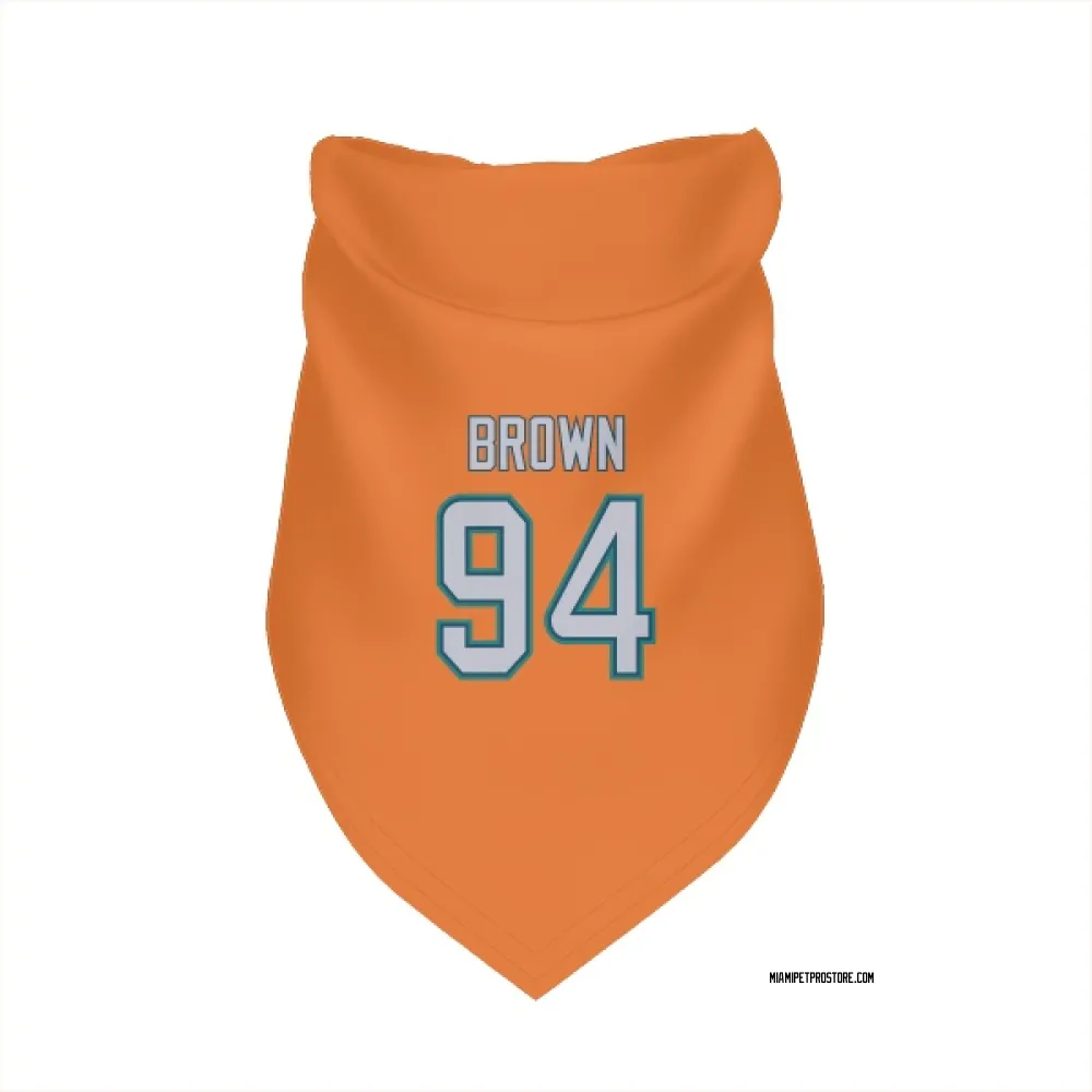 Miami Dolphins Shakel Brown Orange Pet Bandana for Dog & Cat
