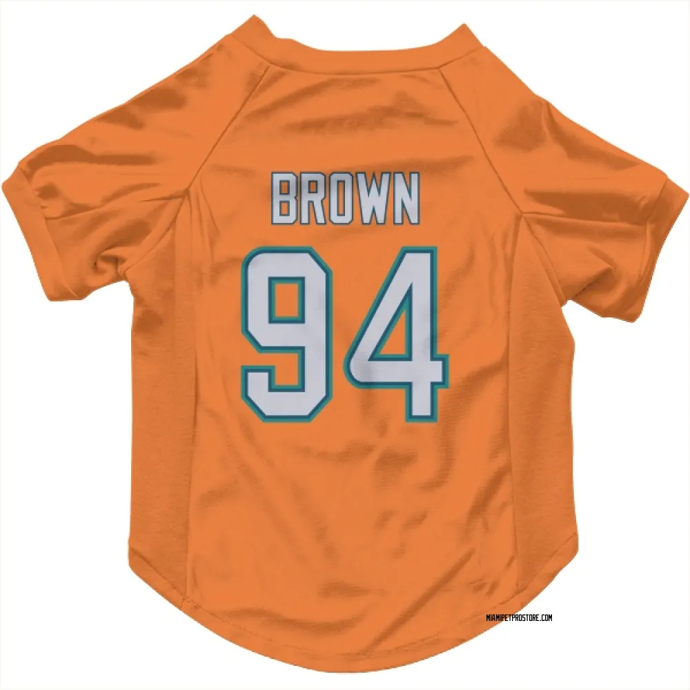 Miami Dolphins Shakel Brown Orange Pet Jersey for Dog & Cat