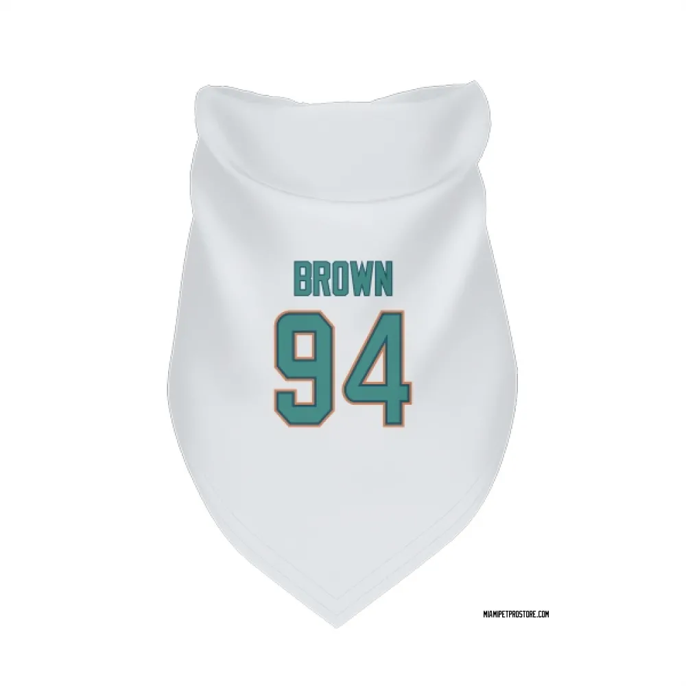 Miami Dolphins Shakel Brown White Pet Bandana for Dog & Cat