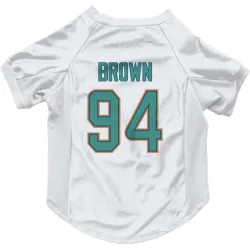 Miami Dolphins Shakel Brown White Pet Jersey for Dog & Cat