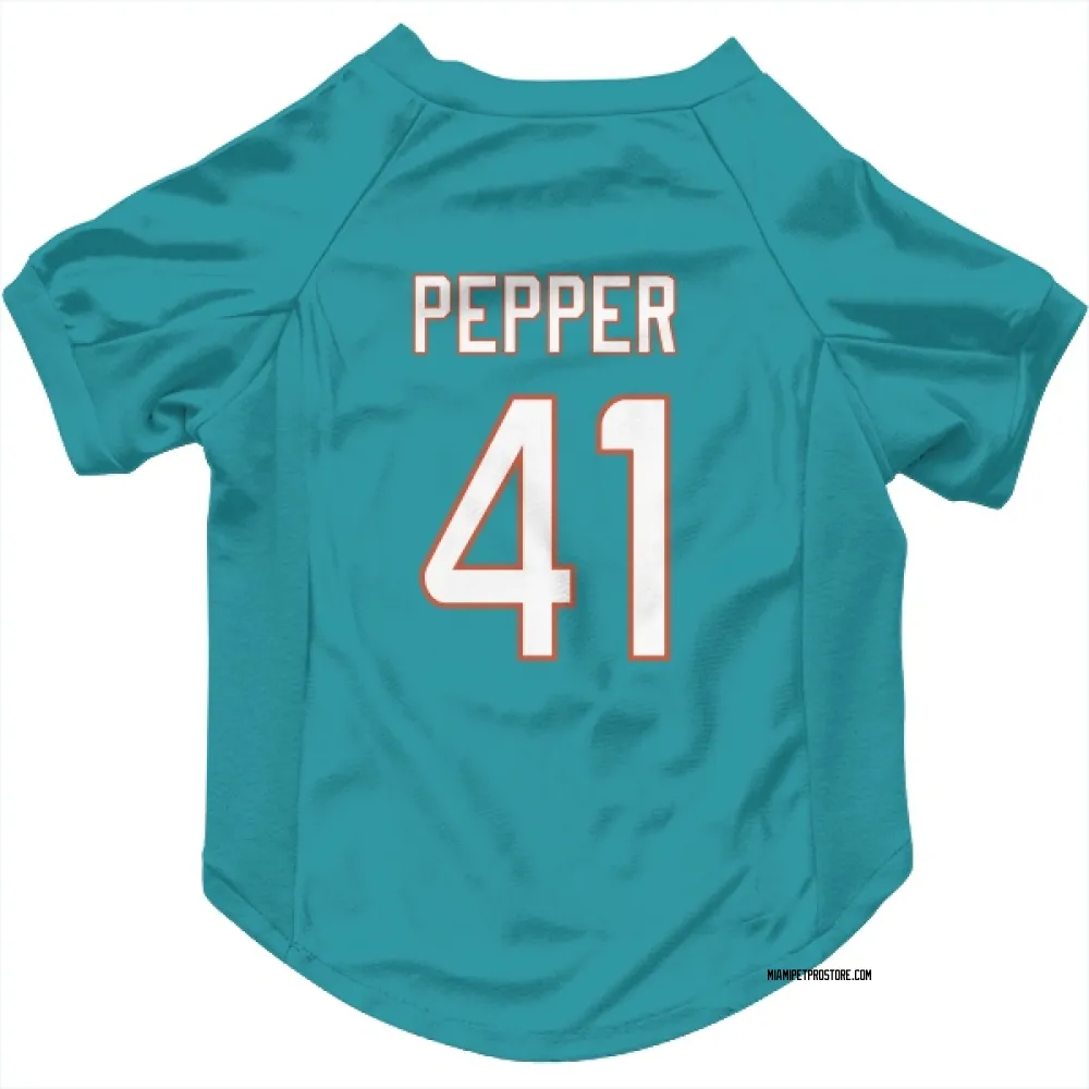 Miami Dolphins Taybor Pepper Aqua Pet Jersey for Dog & Cat