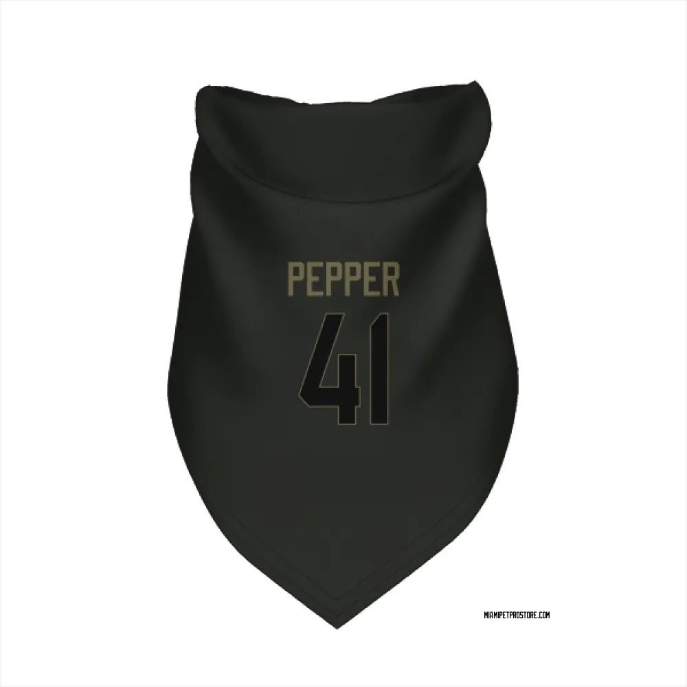 Miami Dolphins Taybor Pepper Black Service Pet Bandana for Dog & Cat