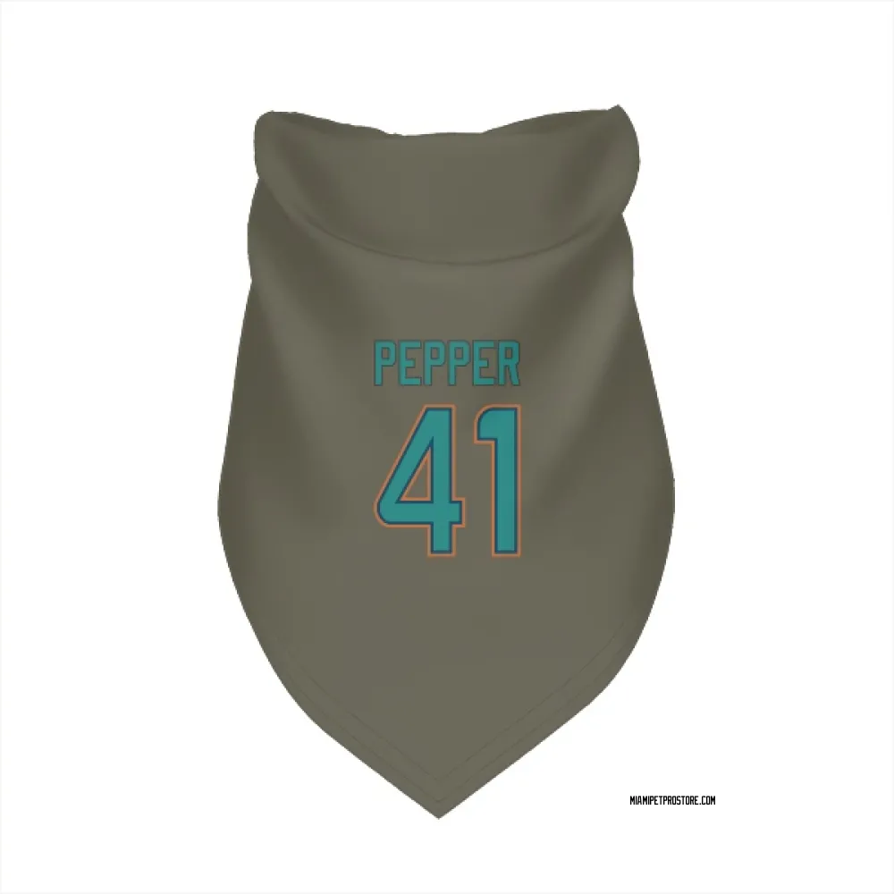 Miami Dolphins Taybor Pepper Olive Pet Bandana for Dog & Cat