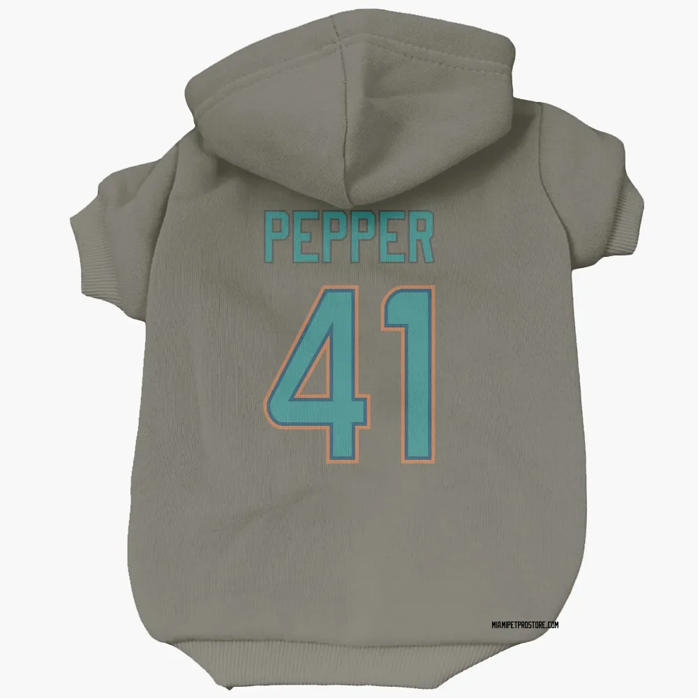 Miami Dolphins Taybor Pepper Olive Pet Hoodie for Dog & Cat