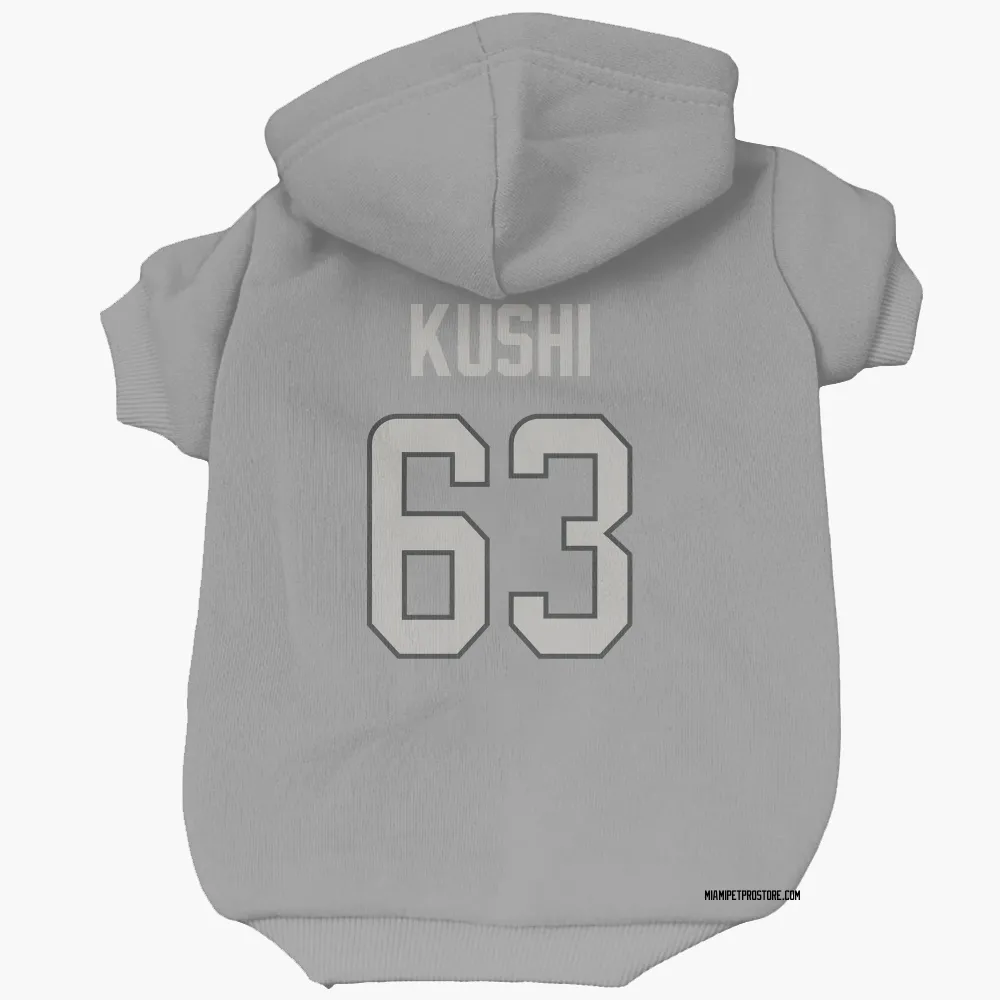 Miami Dolphins Tedi Kushi Charcoal Pet Hoodie for Dog & Cat