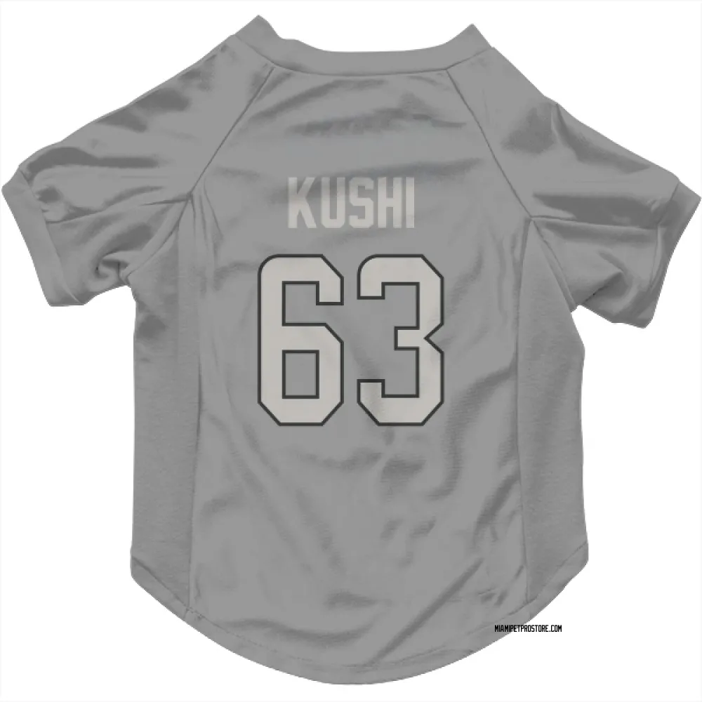 Miami Dolphins Tedi Kushi Charcoal Pet Jersey for Dog & Cat