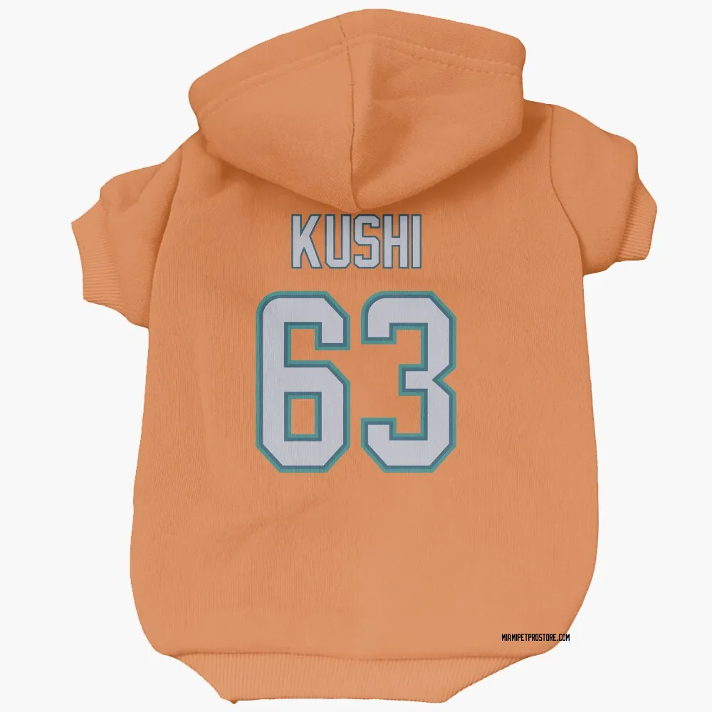 Miami Dolphins Tedi Kushi Orange Pet Hoodie for Dog & Cat