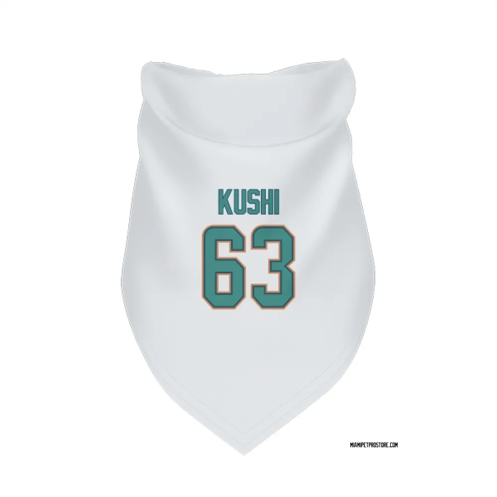 Miami Dolphins Tedi Kushi White Pet Bandana for Dog & Cat