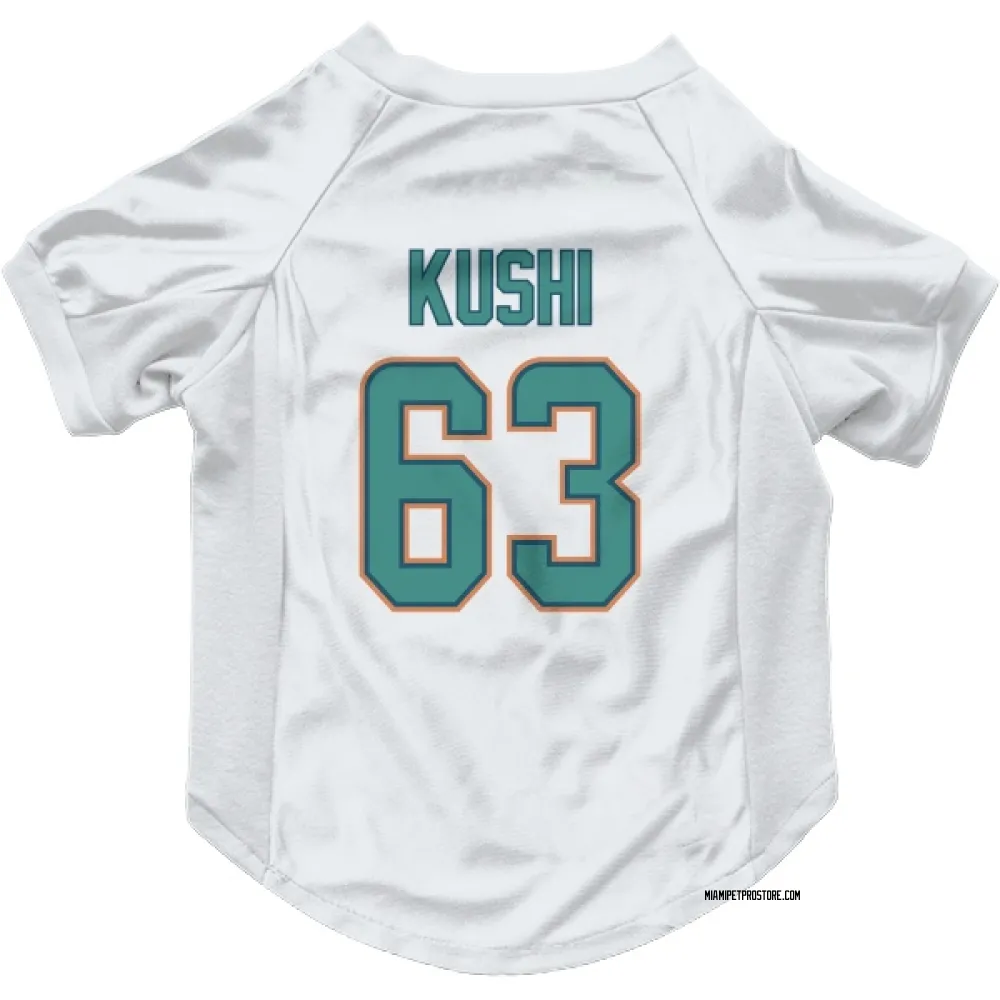 Miami Dolphins Tedi Kushi White Pet Jersey for Dog & Cat