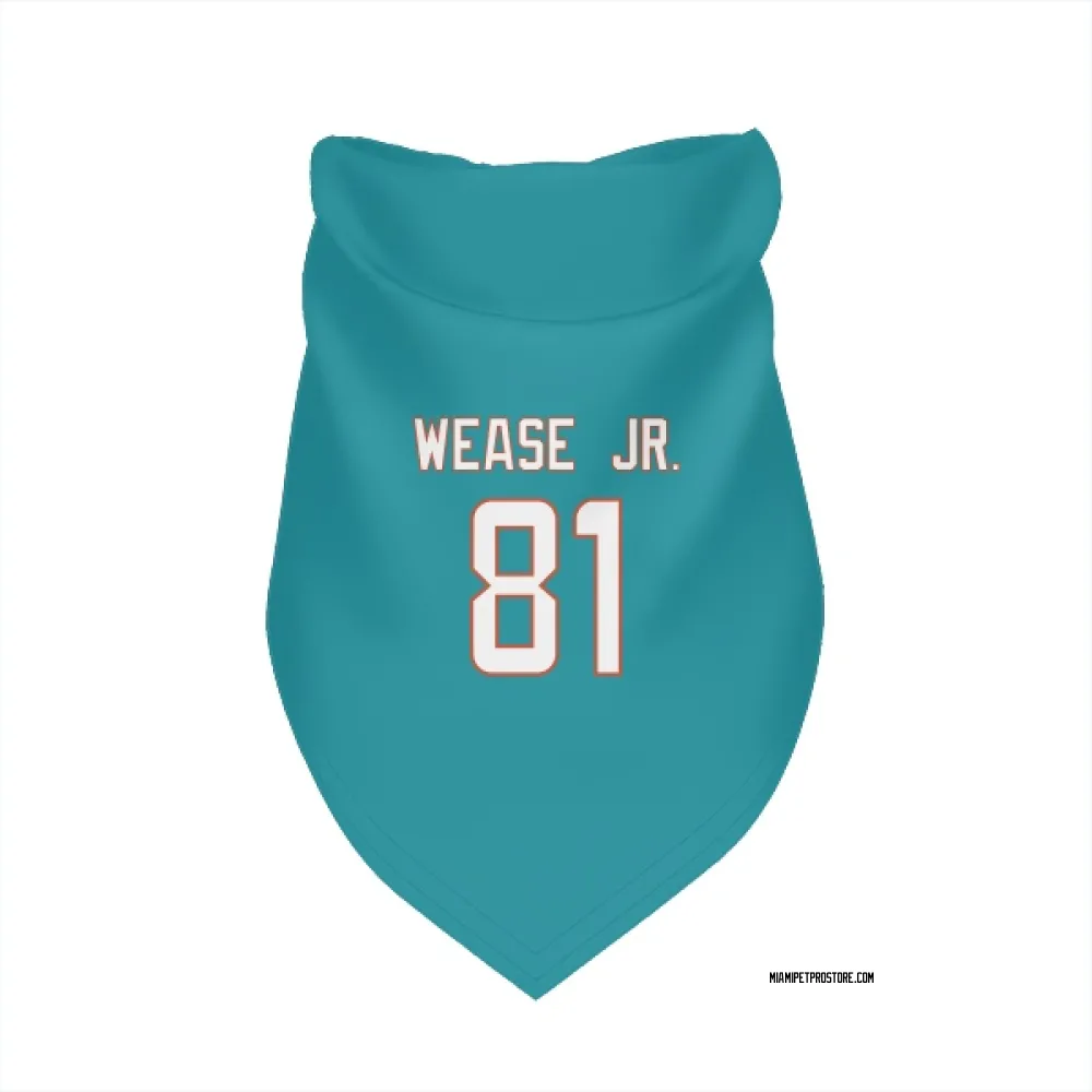 Miami Dolphins Theo Wease Jr. Aqua Pet Bandana for Dog & Cat