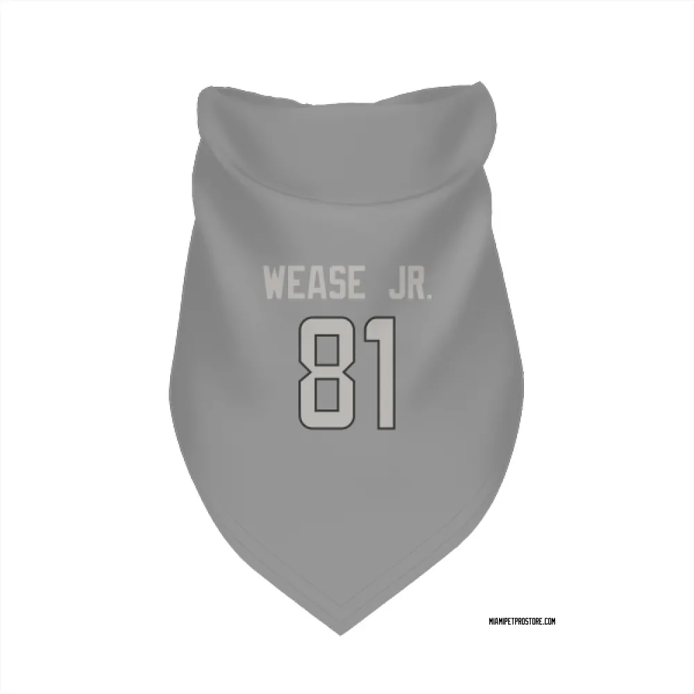 Miami Dolphins Theo Wease Jr. Charcoal Pet Bandana for Dog & Cat
