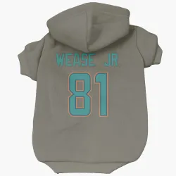 Miami Dolphins Theo Wease Jr. Olive Pet Hoodie for Dog & Cat