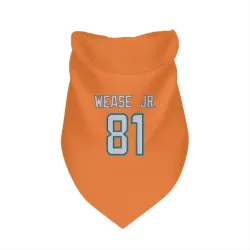 Miami Dolphins Theo Wease Jr. Orange Pet Bandana for Dog & Cat