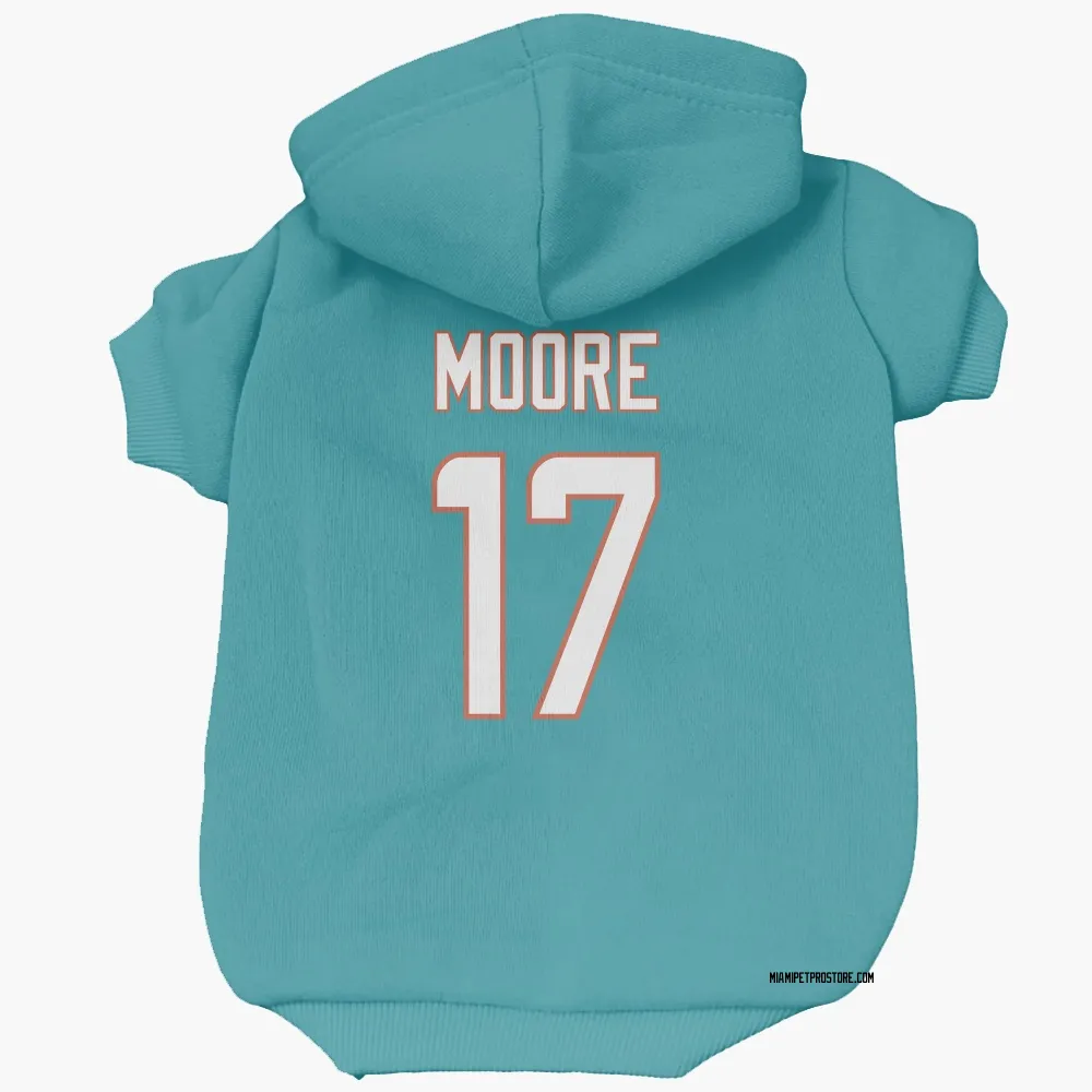 Miami Dolphins Trey Moore Aqua Pet Hoodie for Dog & Cat