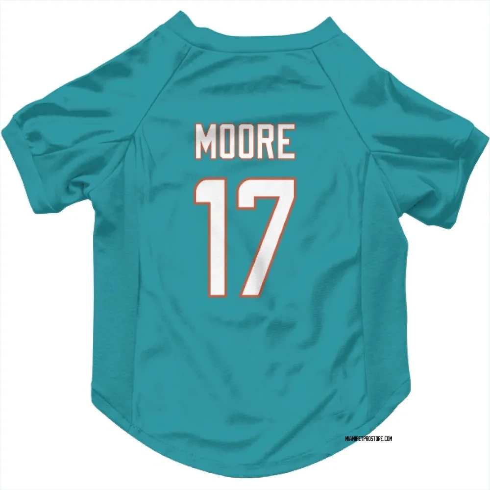 Miami Dolphins Trey Moore Aqua Pet Jersey for Dog & Cat
