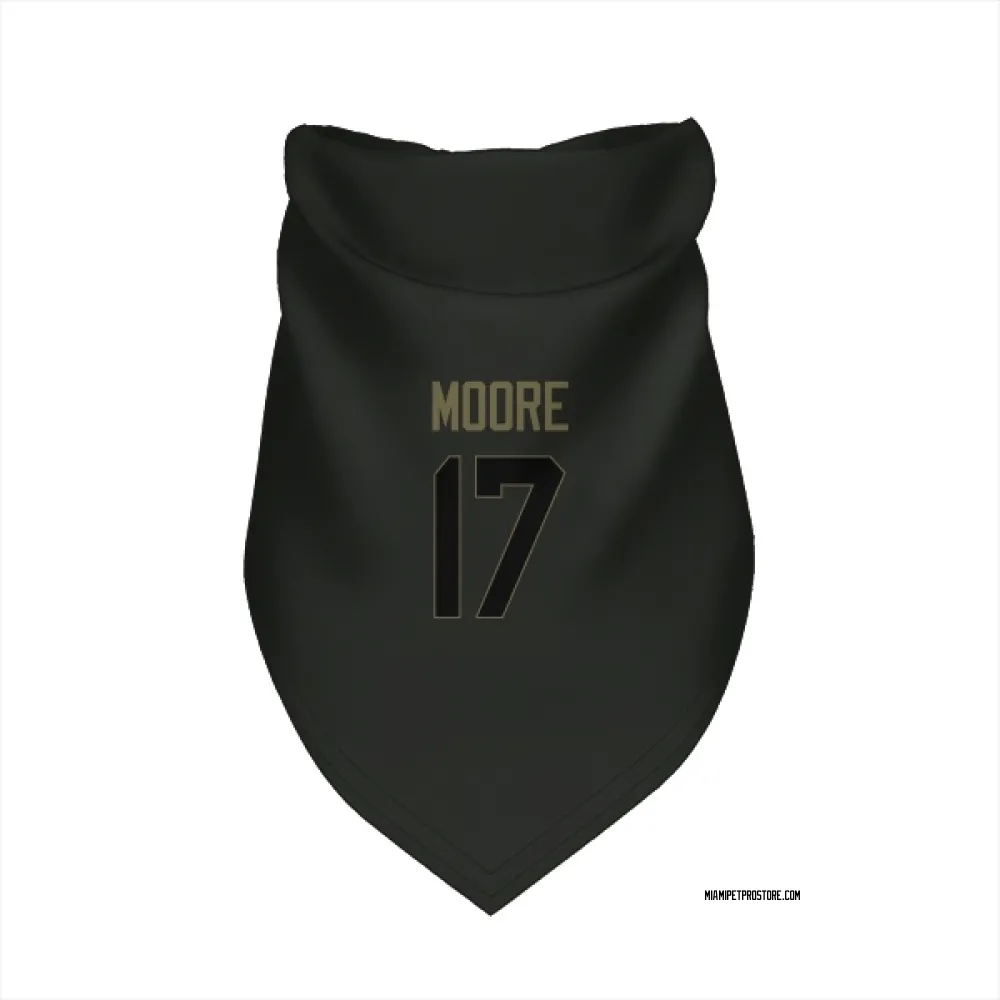 Miami Dolphins Trey Moore Black Service Pet Bandana for Dog & Cat